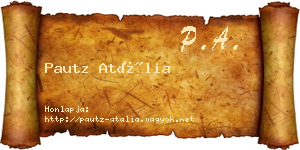 Pautz Atália névjegykártya